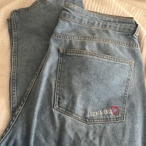 Djerf avenue mid light blue straight jeans size 30